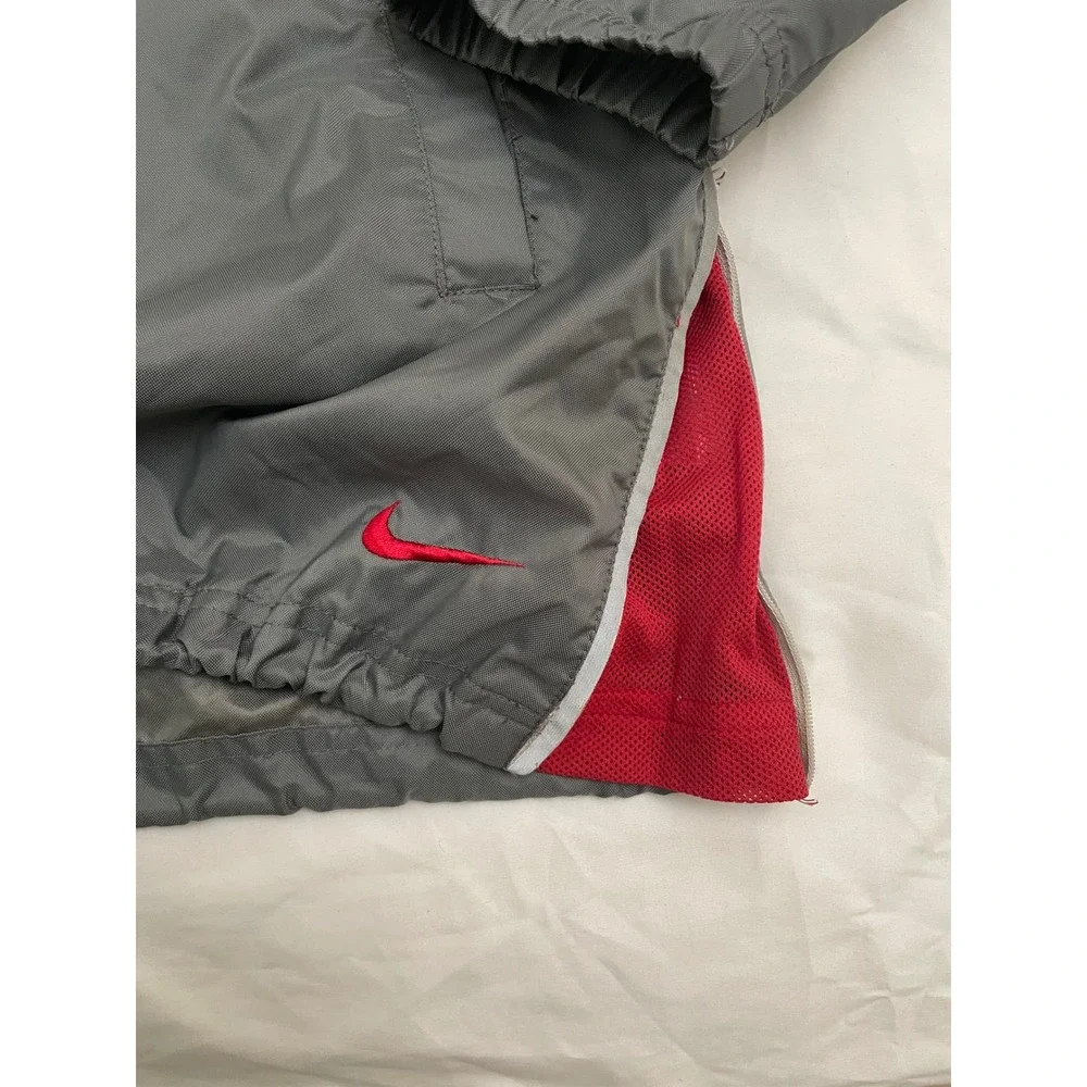 Vintage Y2K Nike Anorak 1/2 Zip Windbreaker Hoodie XXL Gray Center Swoosh